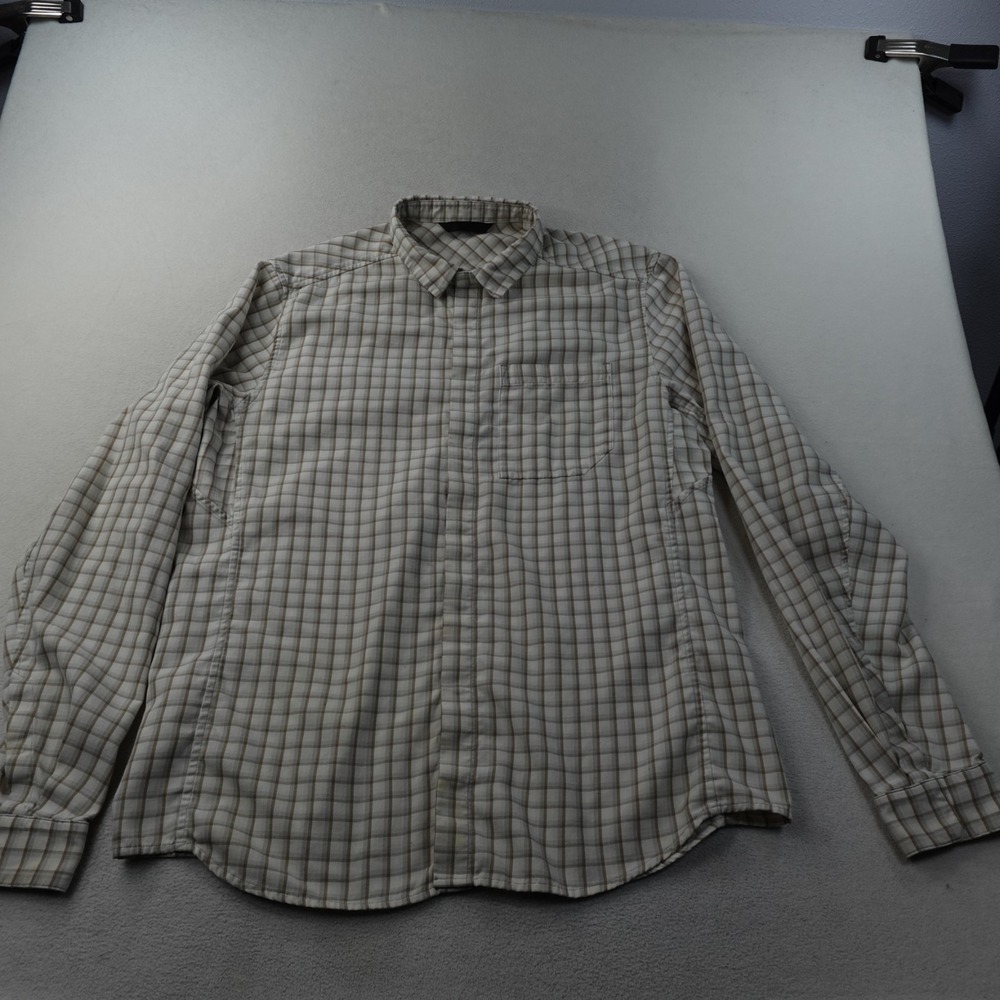 Arc'teryx Bernal Flannel Shirt Mens XL Plaid Button Up Cotton Blend Long Sleeve